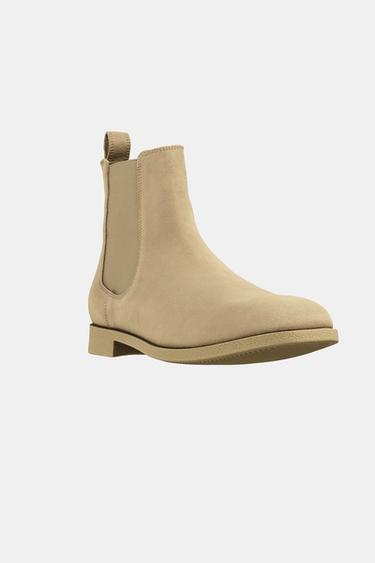 LEATHER CHELSEA BOOTS - Sand Brown by Zara - Image 0